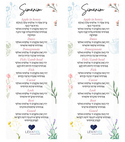 Rosh Hashana Simanim Card Two Packs of 5